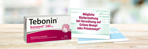 Tebonin® konzent® kann von Ärzten auf einem Grünem Rezept empfohlen werden 