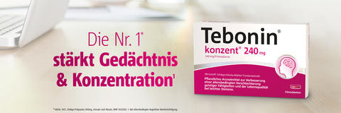 Tebonin konzent bei Vergesslichkeit